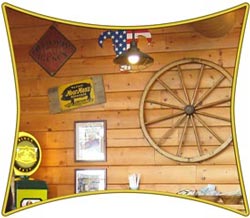 Roadside BBQ's wall of memorabilia