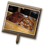 Roadside BBQ ribs, chicken